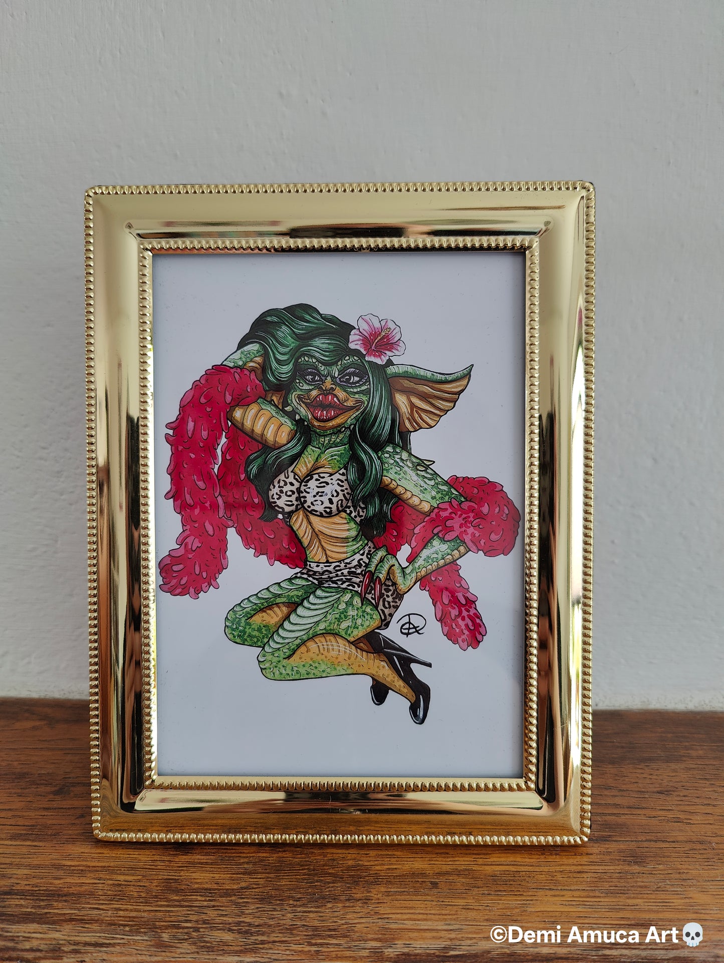 Framed Art Print Greta Gremlin
