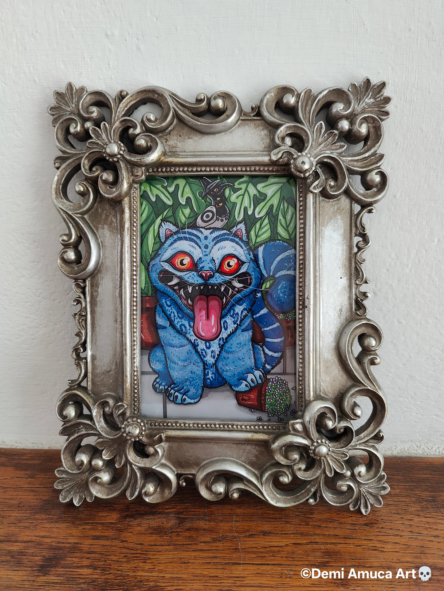 Framed Art Print Derpy Tiger