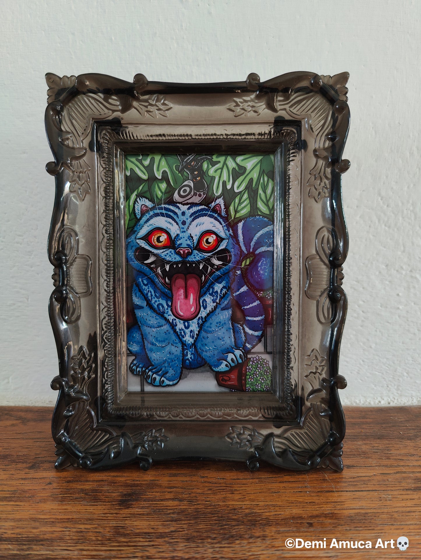 Framed Art Print Derpy Tiger