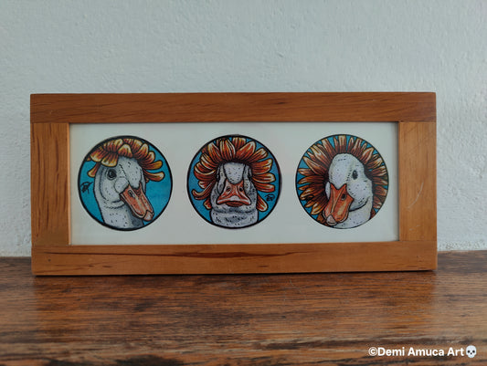 Framed Art Print Ducky's