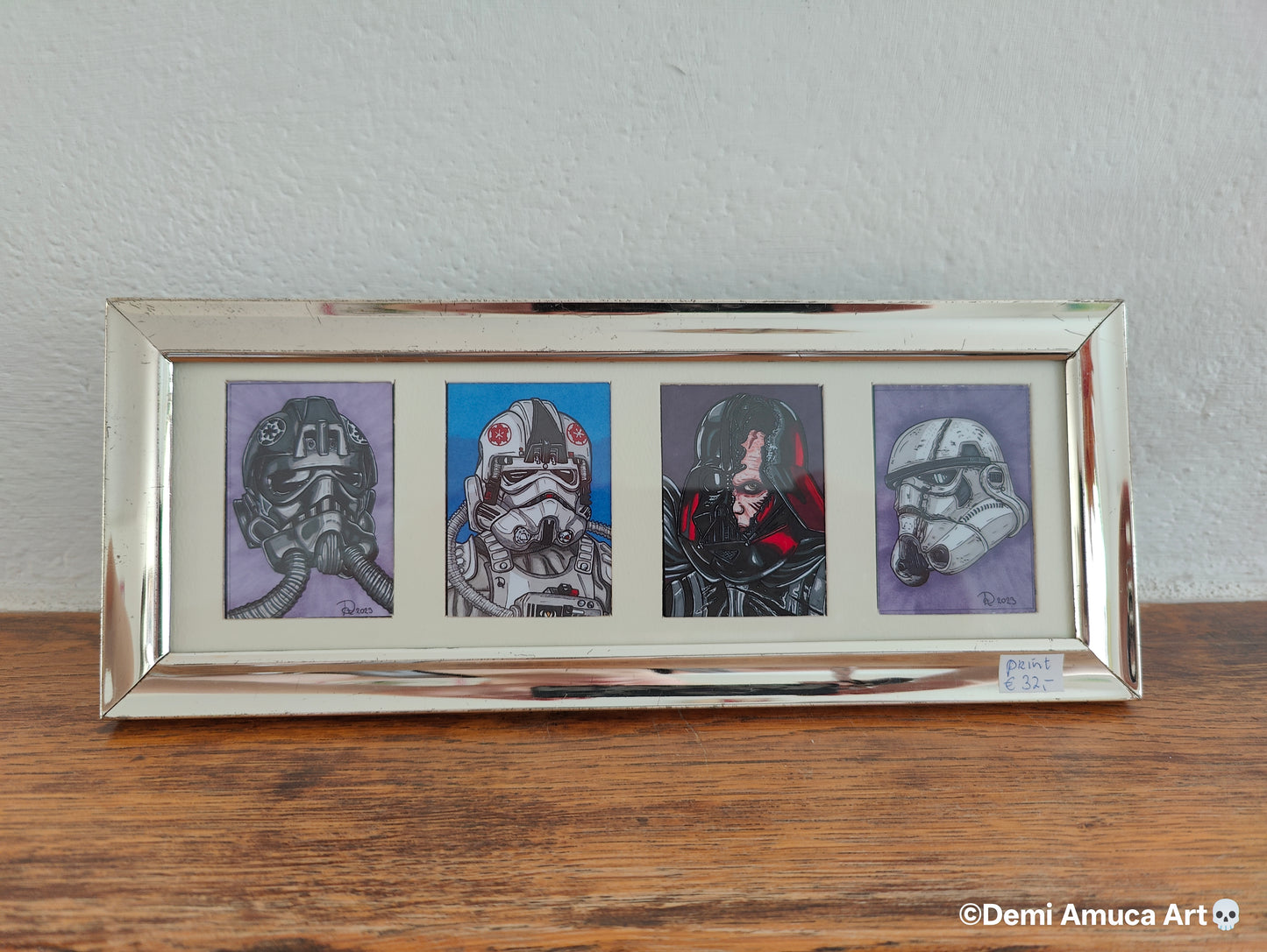 Framed Art Print Mini helmets