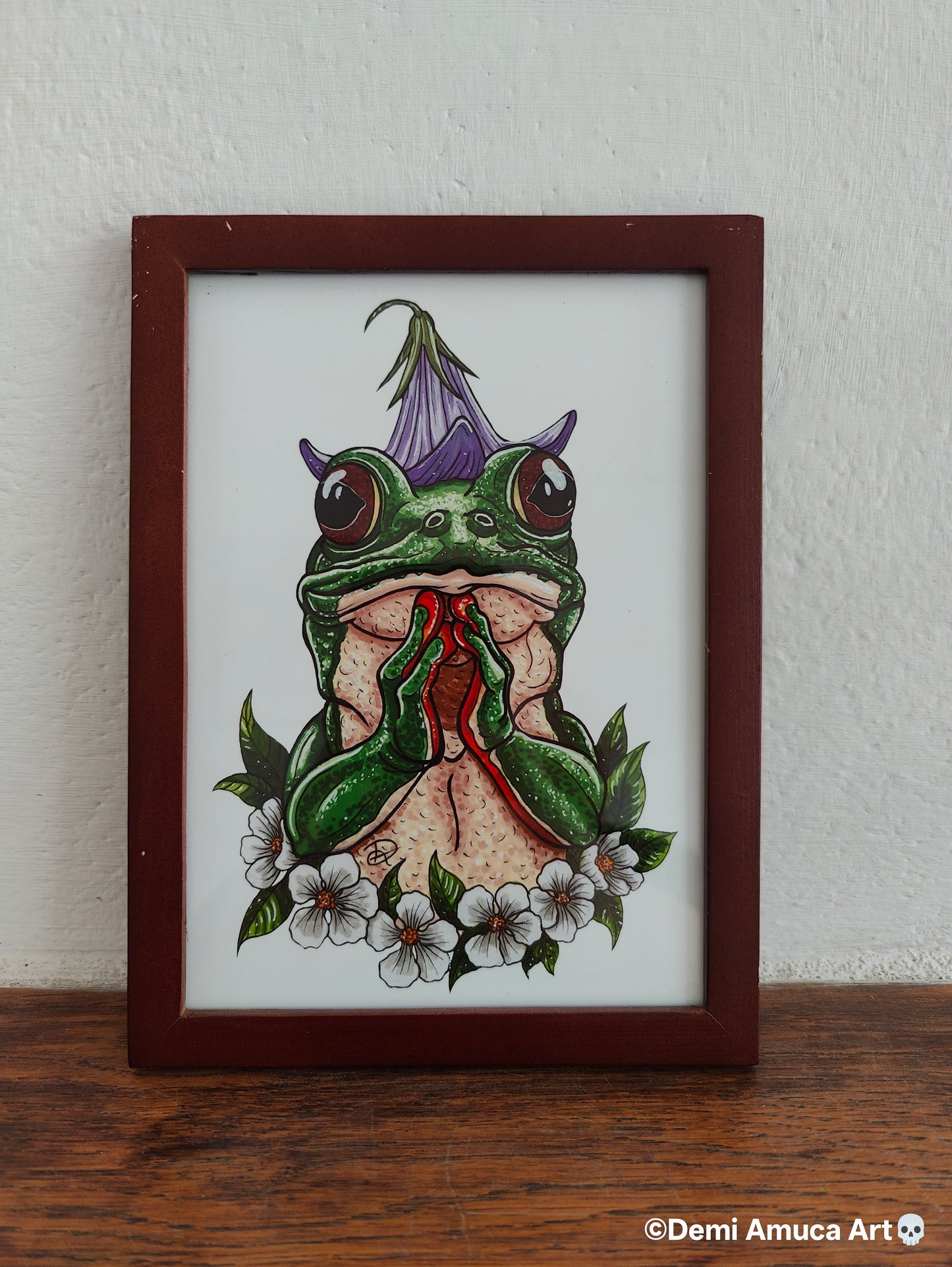 Framed Art Print What The Frog?!