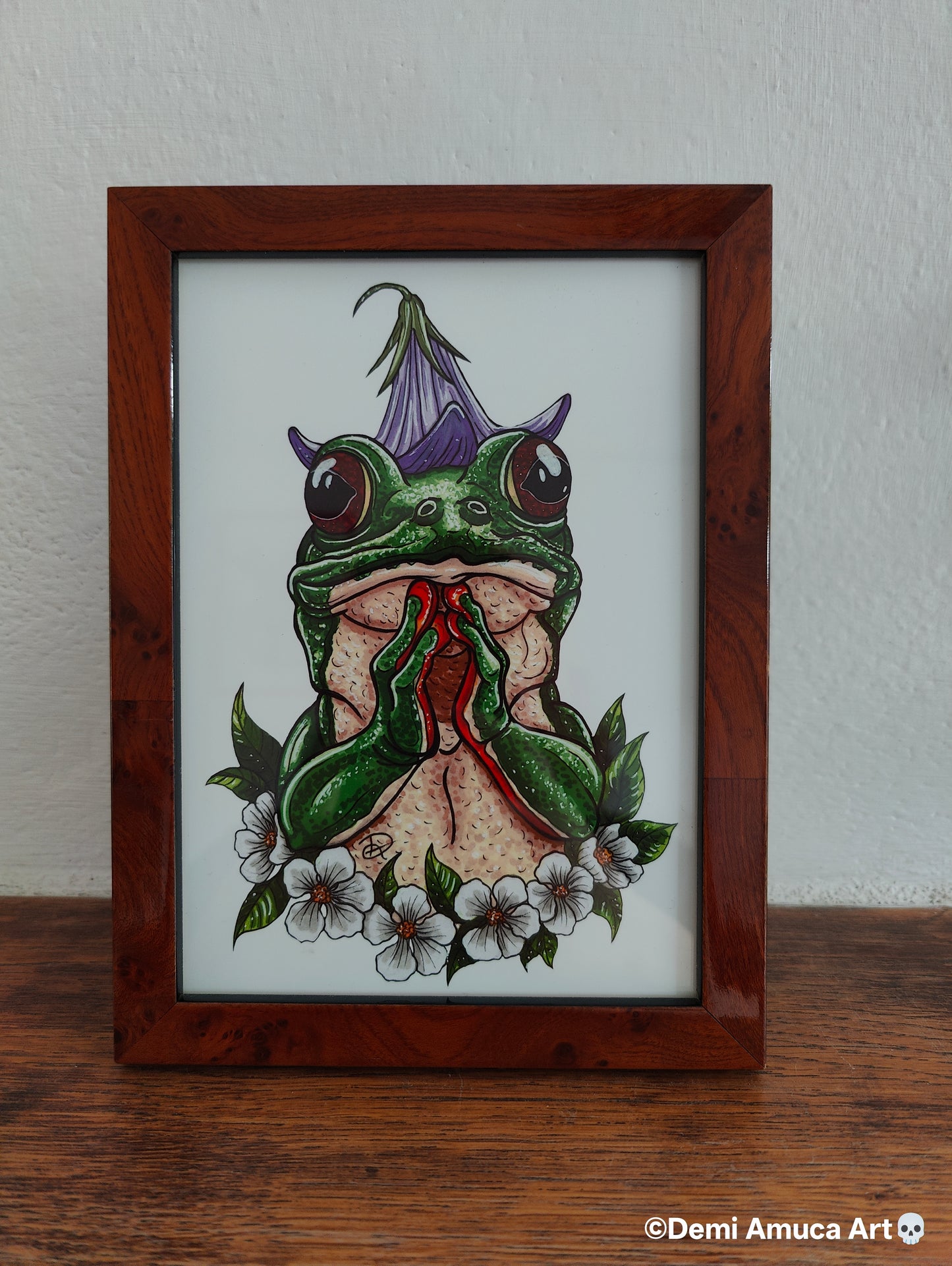 Framed Art Print What The Frog?!