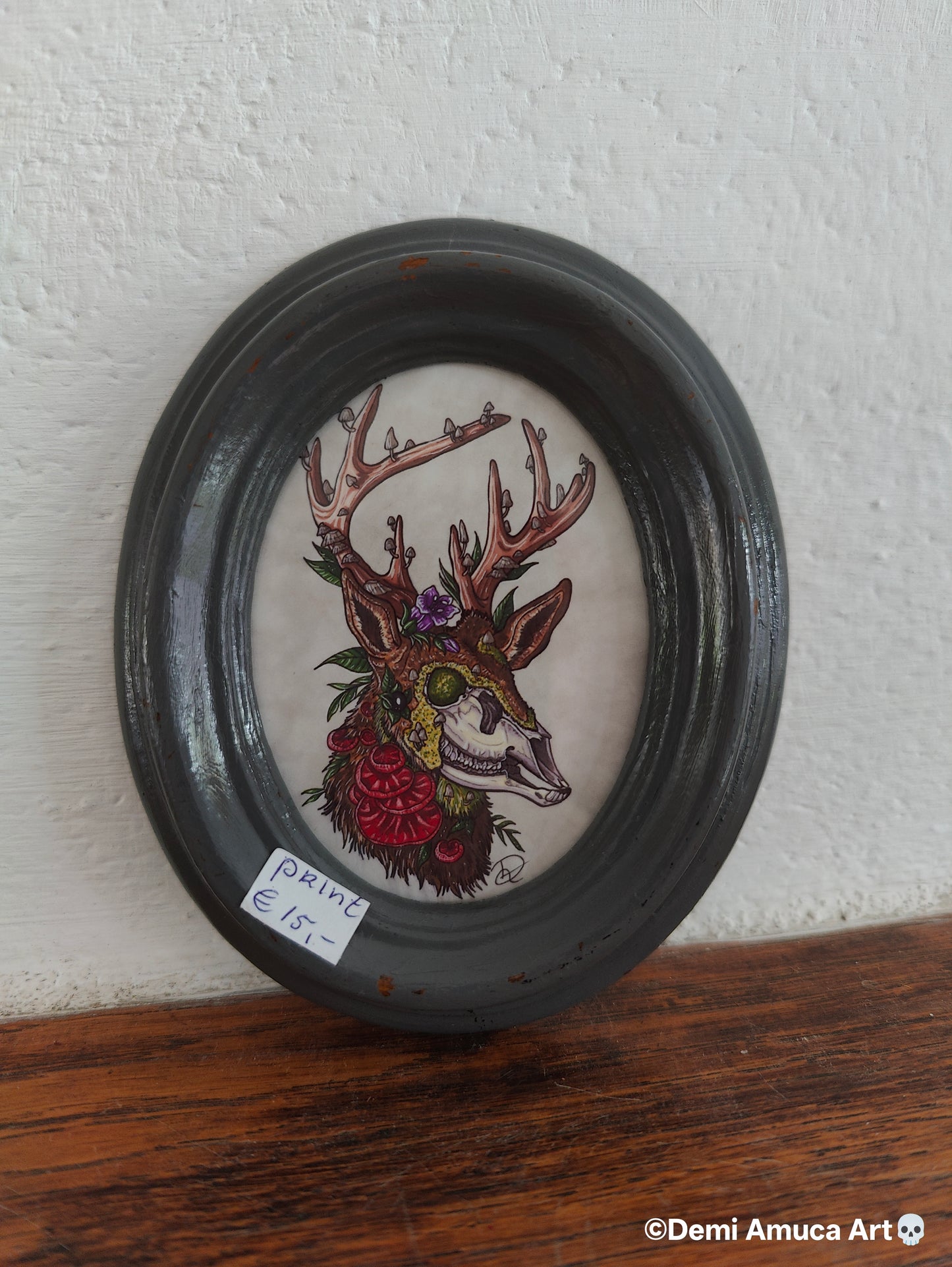 Framed Art Print Dead Deer