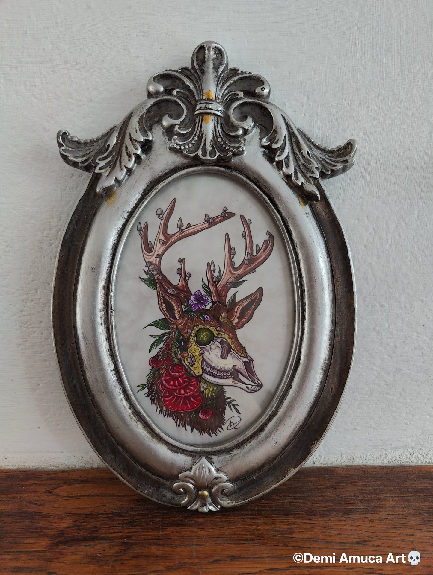 Framed Art Print Dead Deer