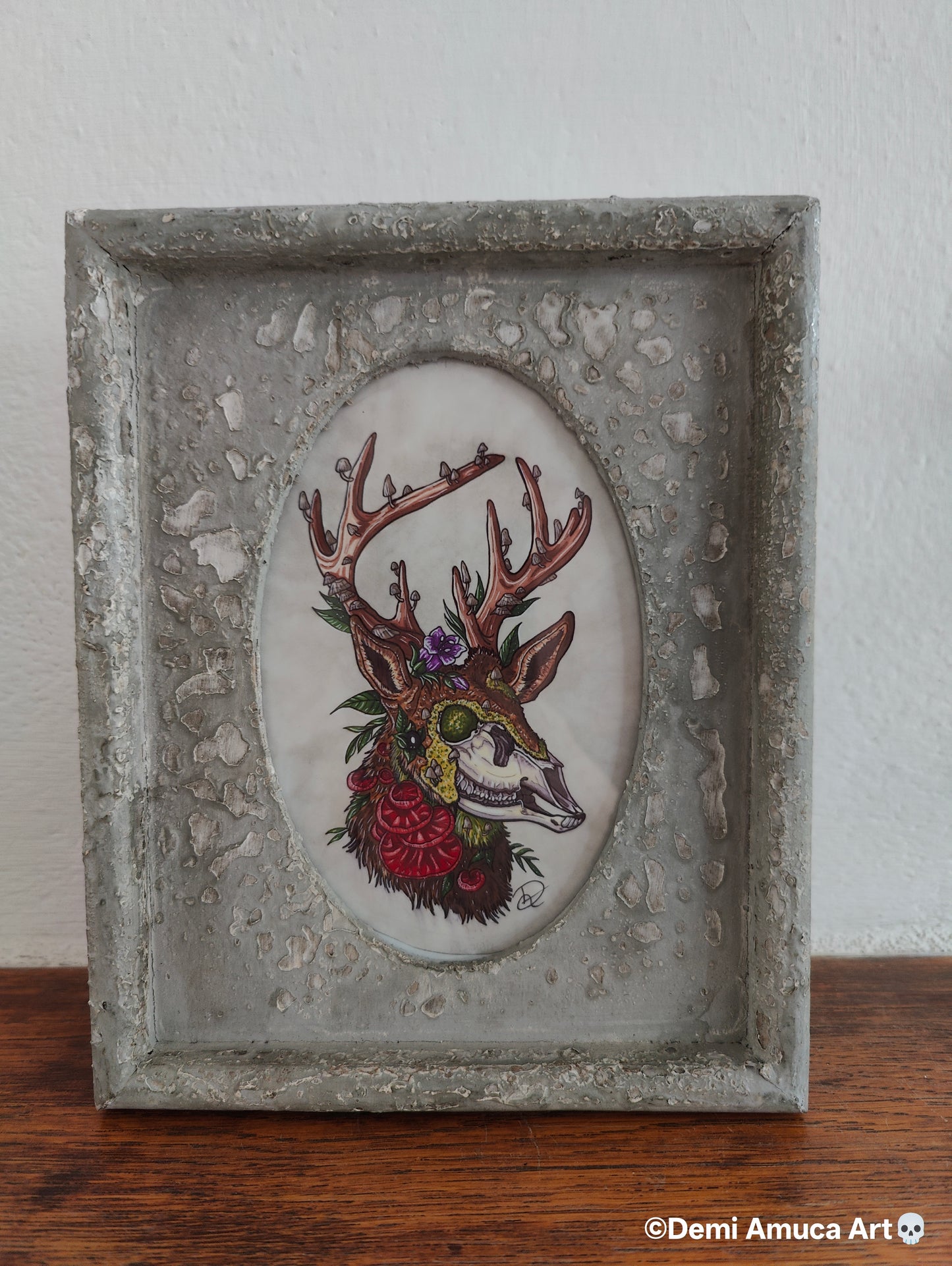 Framed Art Print Dead Deer