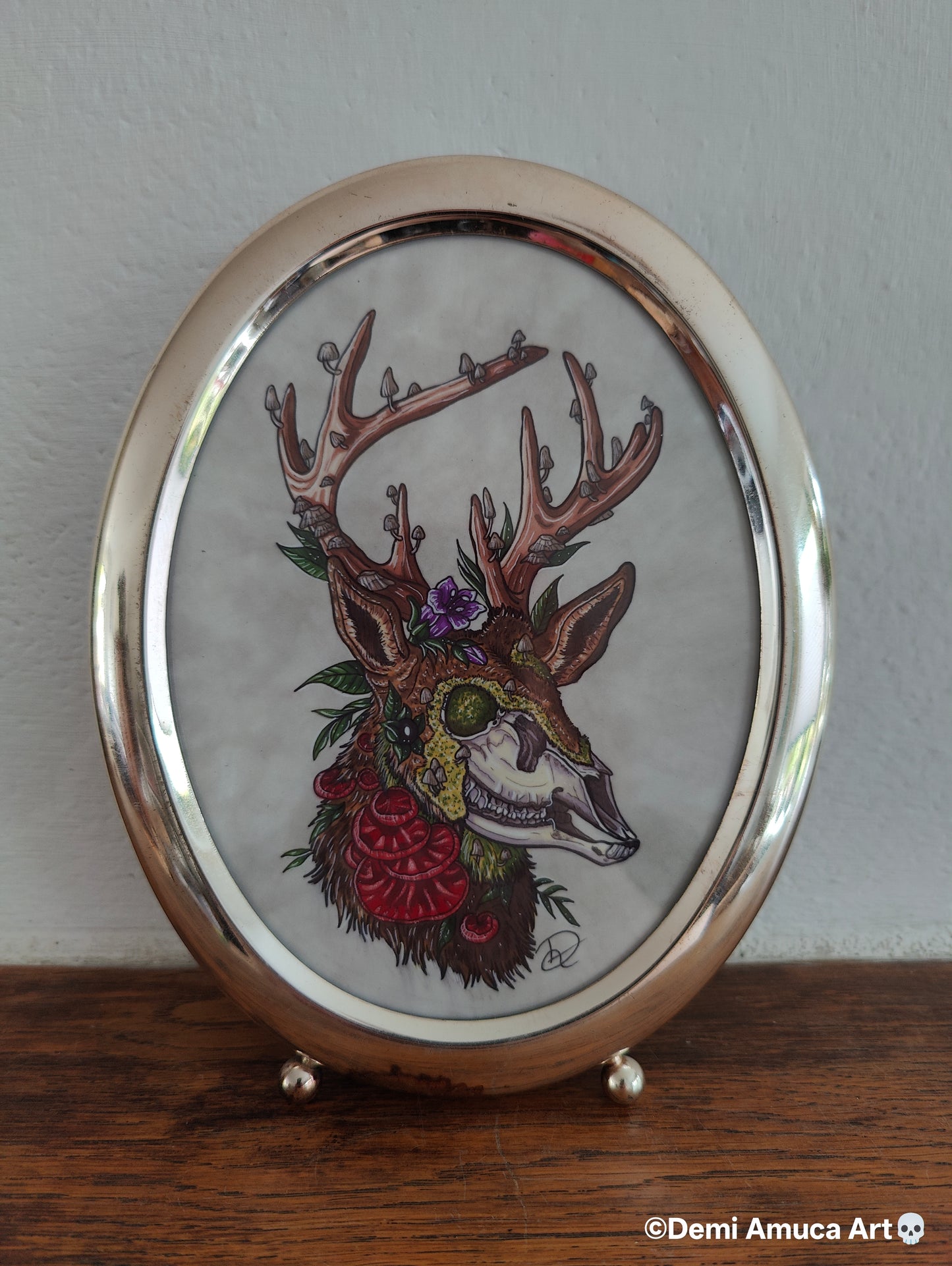 Framed Art Print Dead Deer