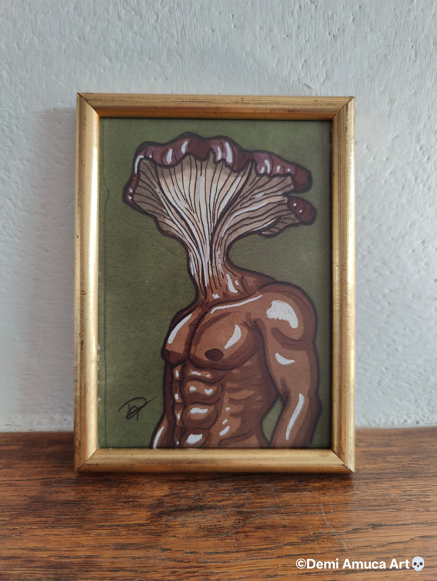 Framed Art Print Oyster Mushroom