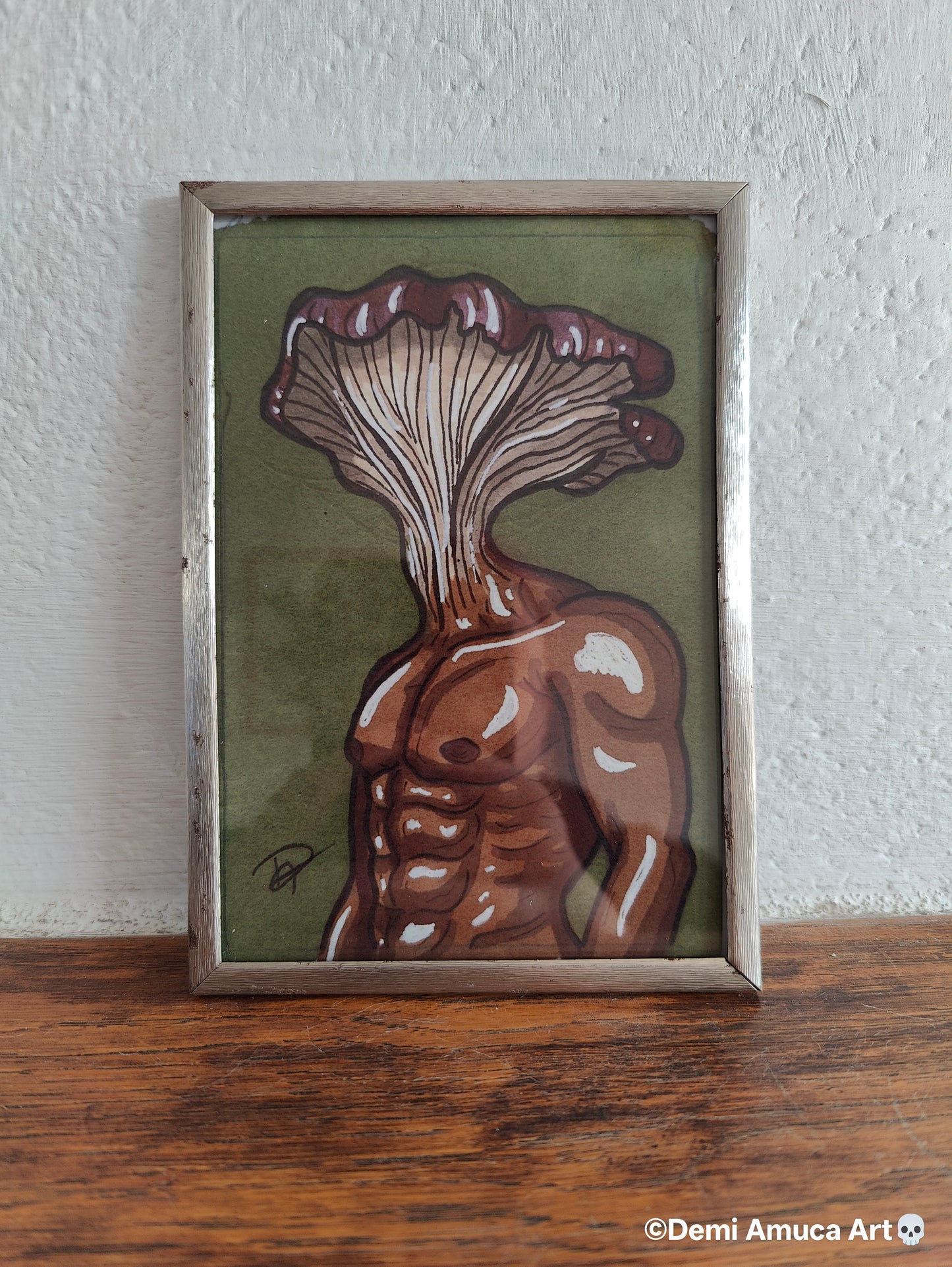 Framed Art Print Oyster Mushroom