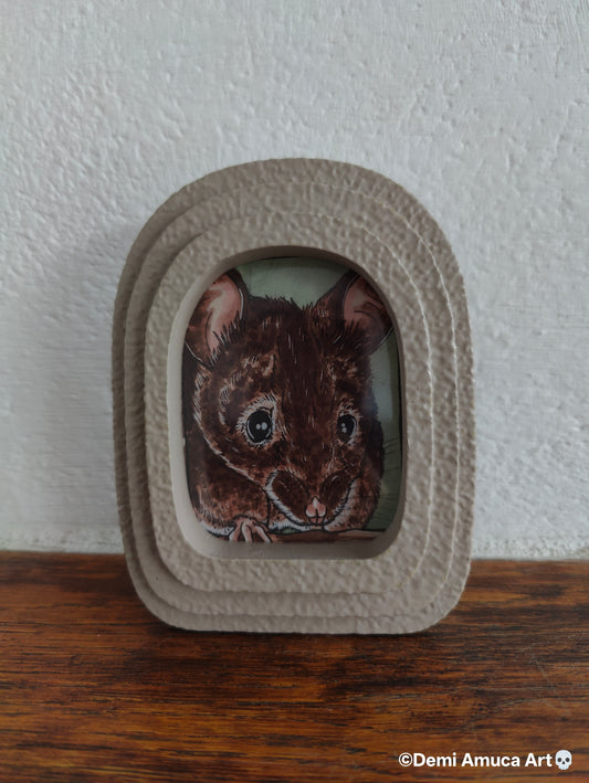 Framed Art Print Brown Mouse