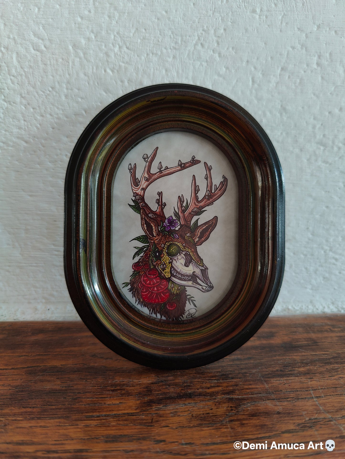 Framed Art Print Dead Deer