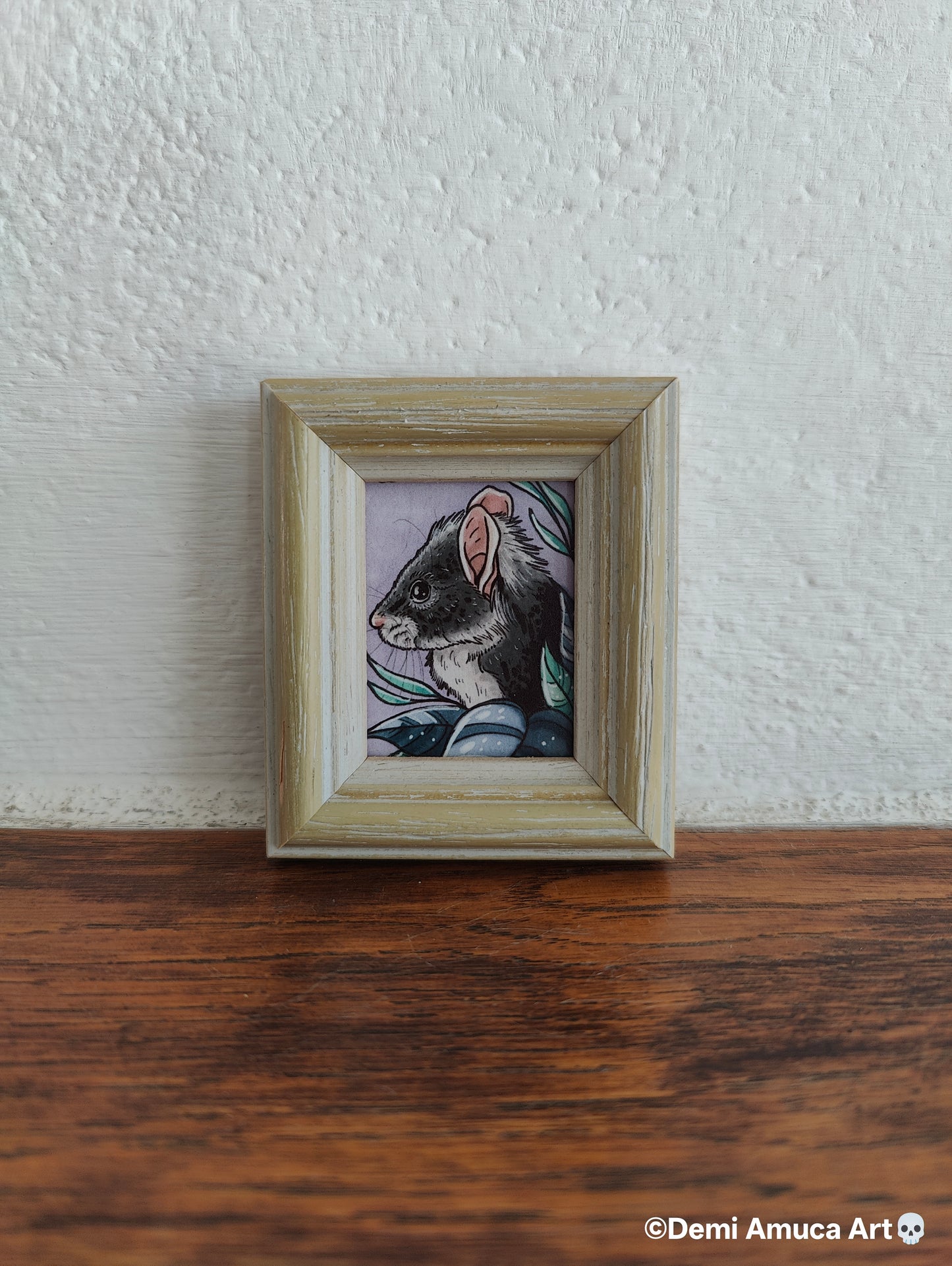 Framed Art Print Grey Mouse
