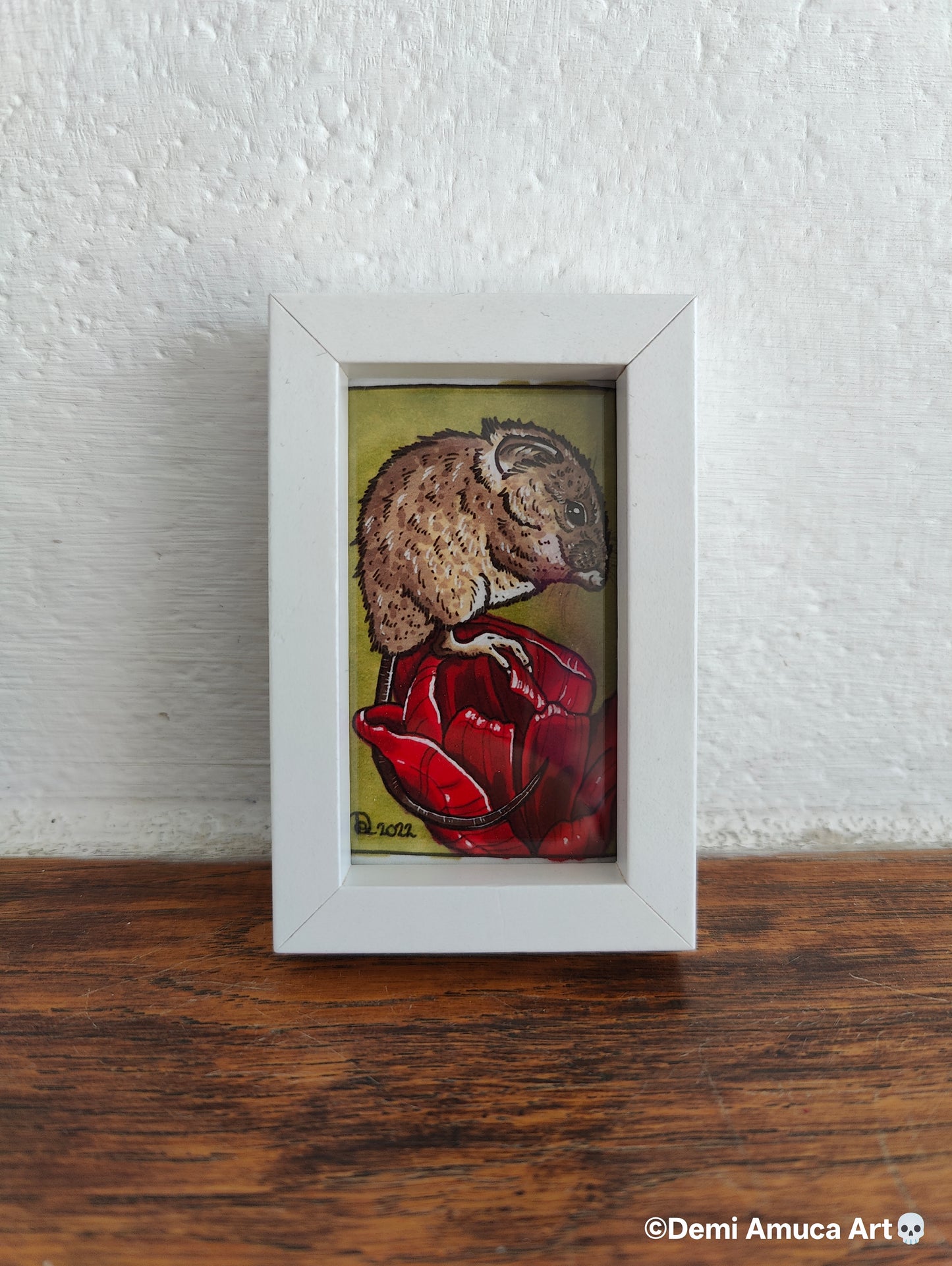 Framed Art Print Tulip Mouse