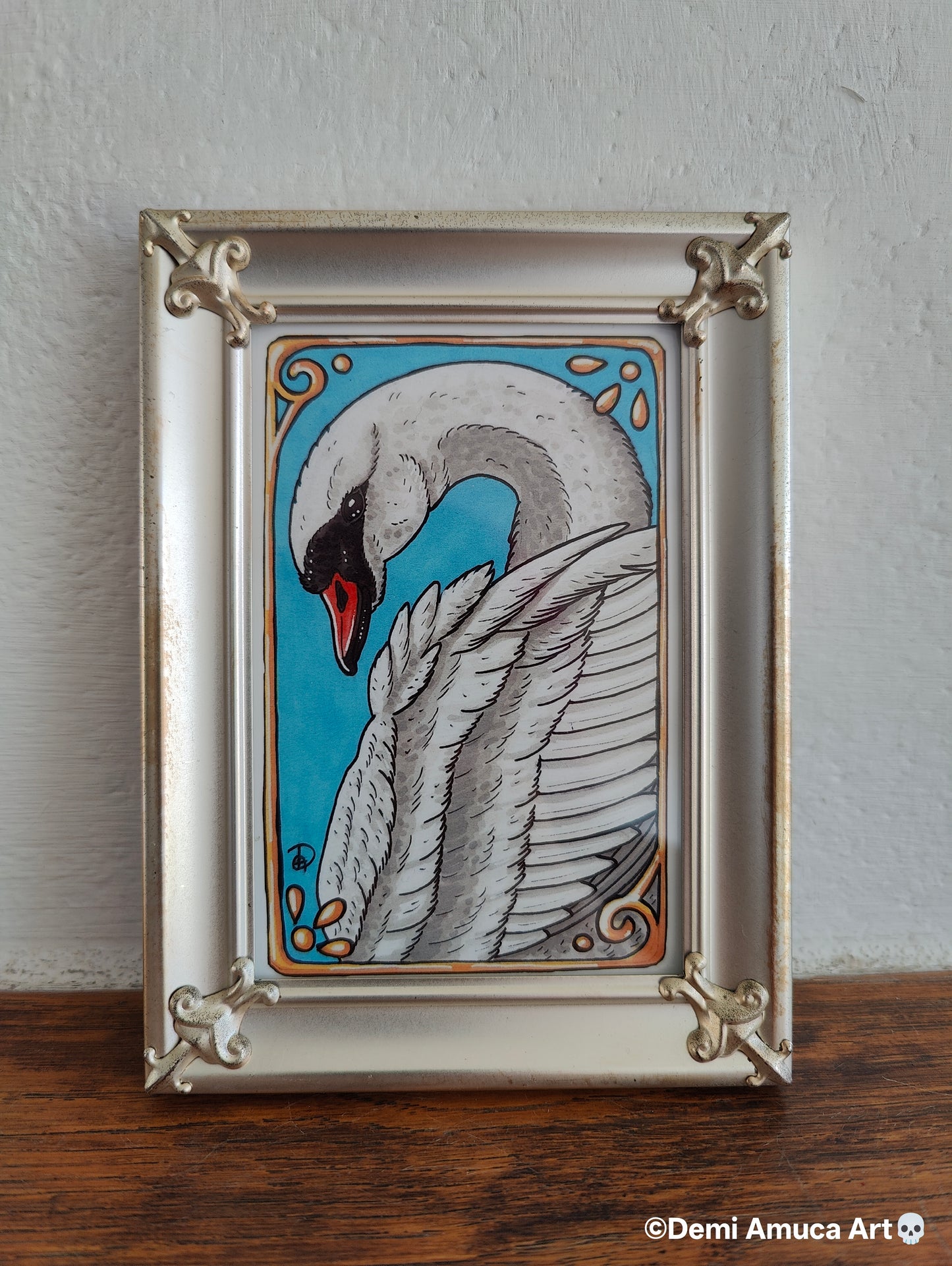 Framed Art Print: Swan
