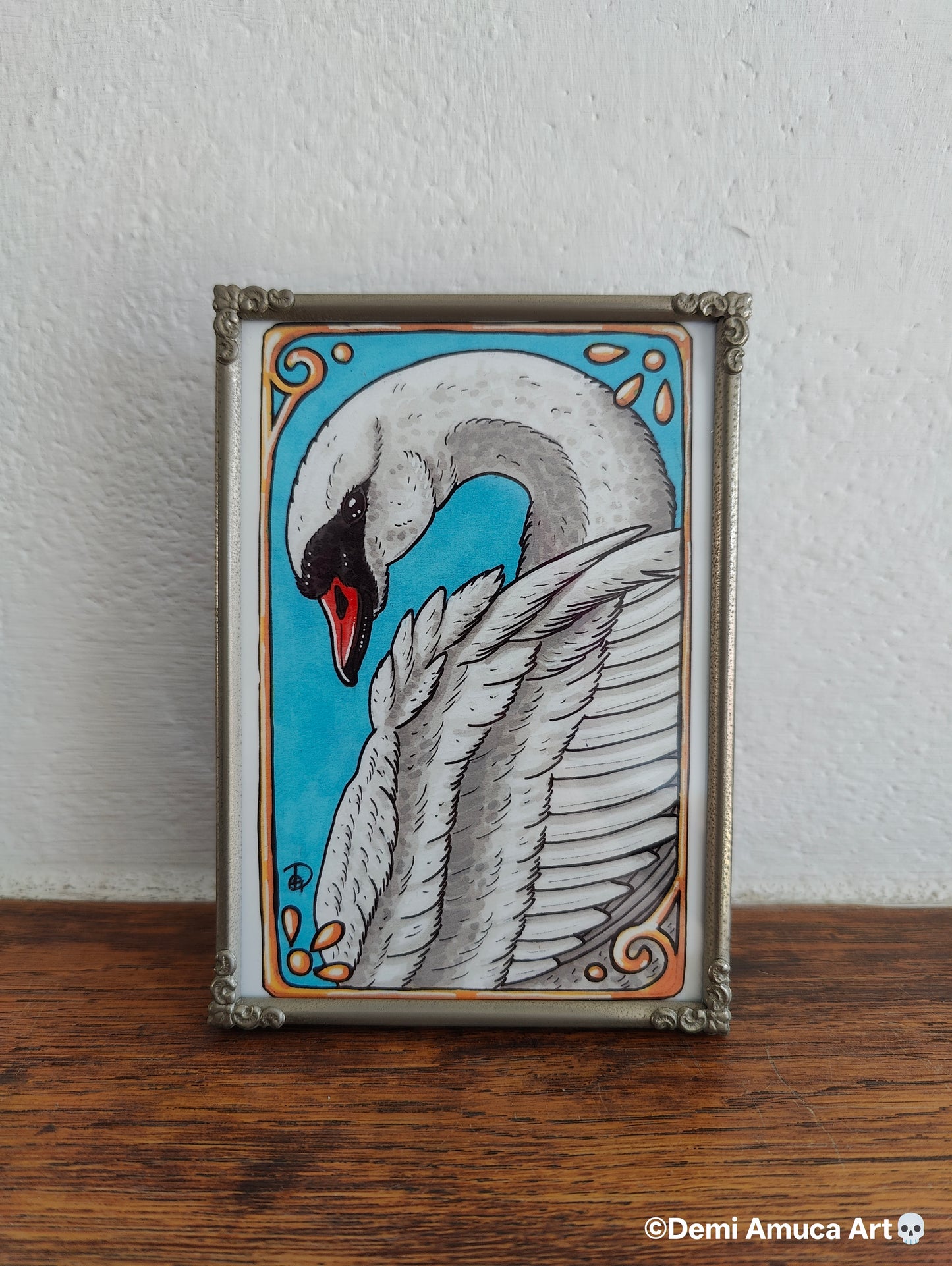 Framed Art Print: Swan