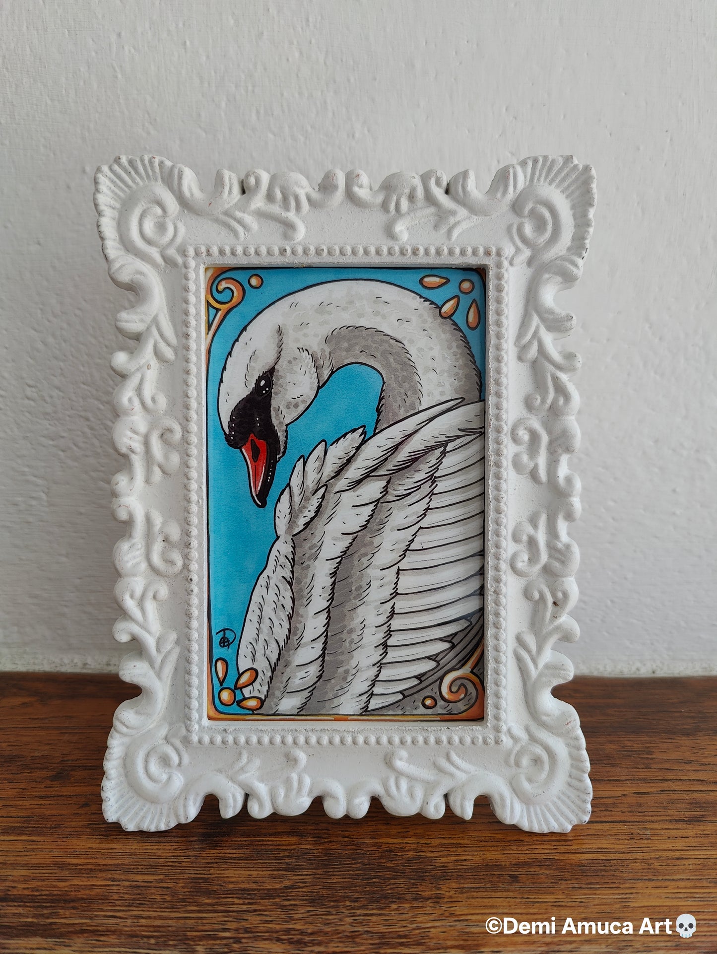 Framed Art Print: Swan