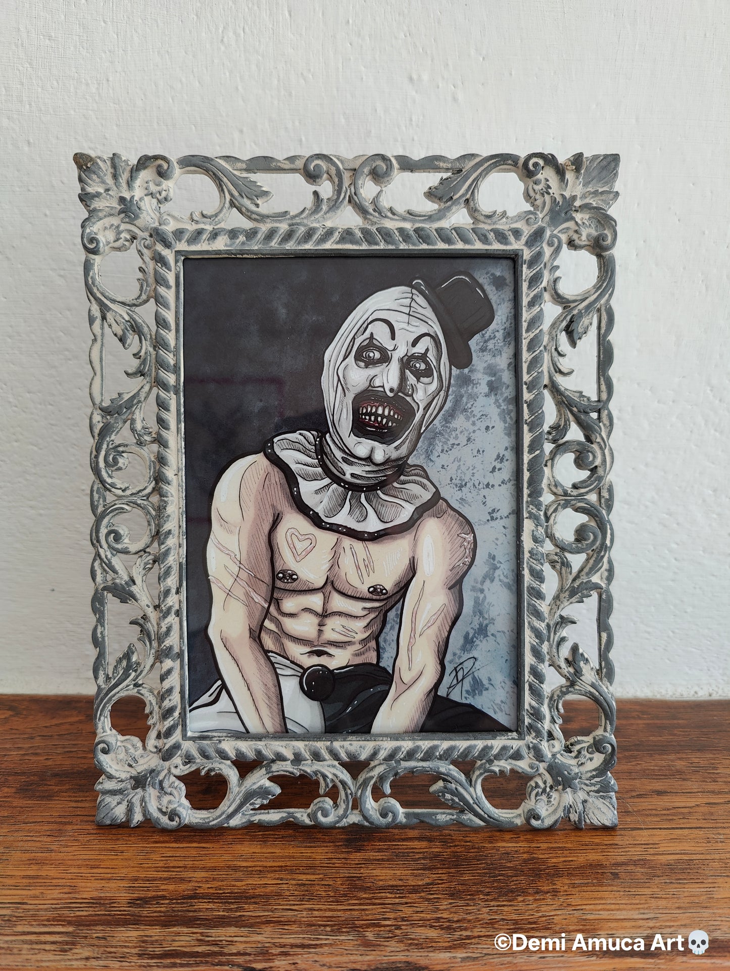 Framed Art Print: Art The Clown