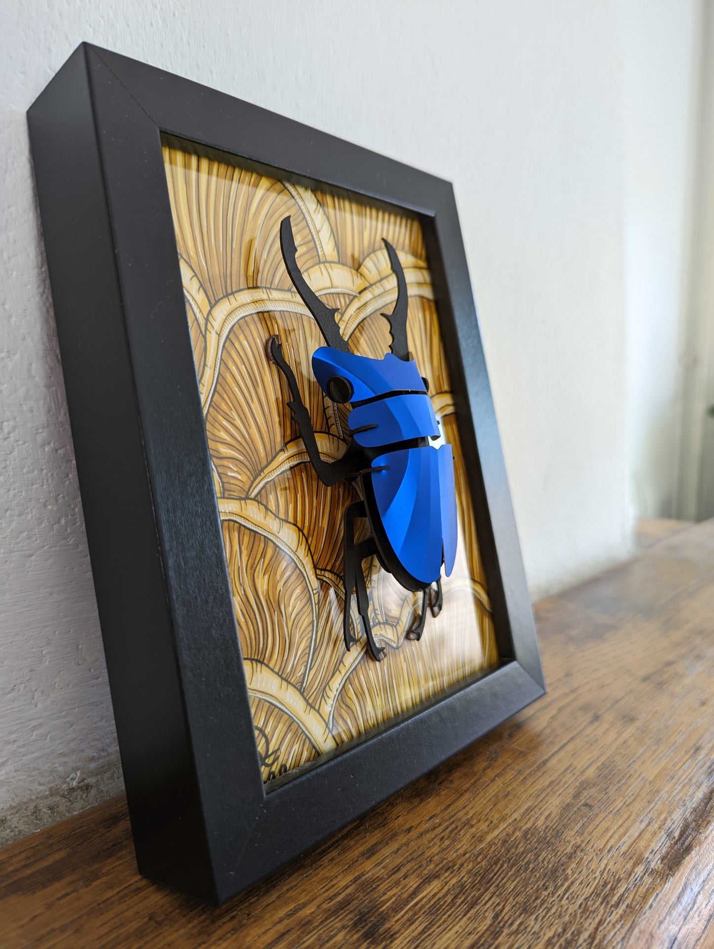 Framed Original 3D Beetle