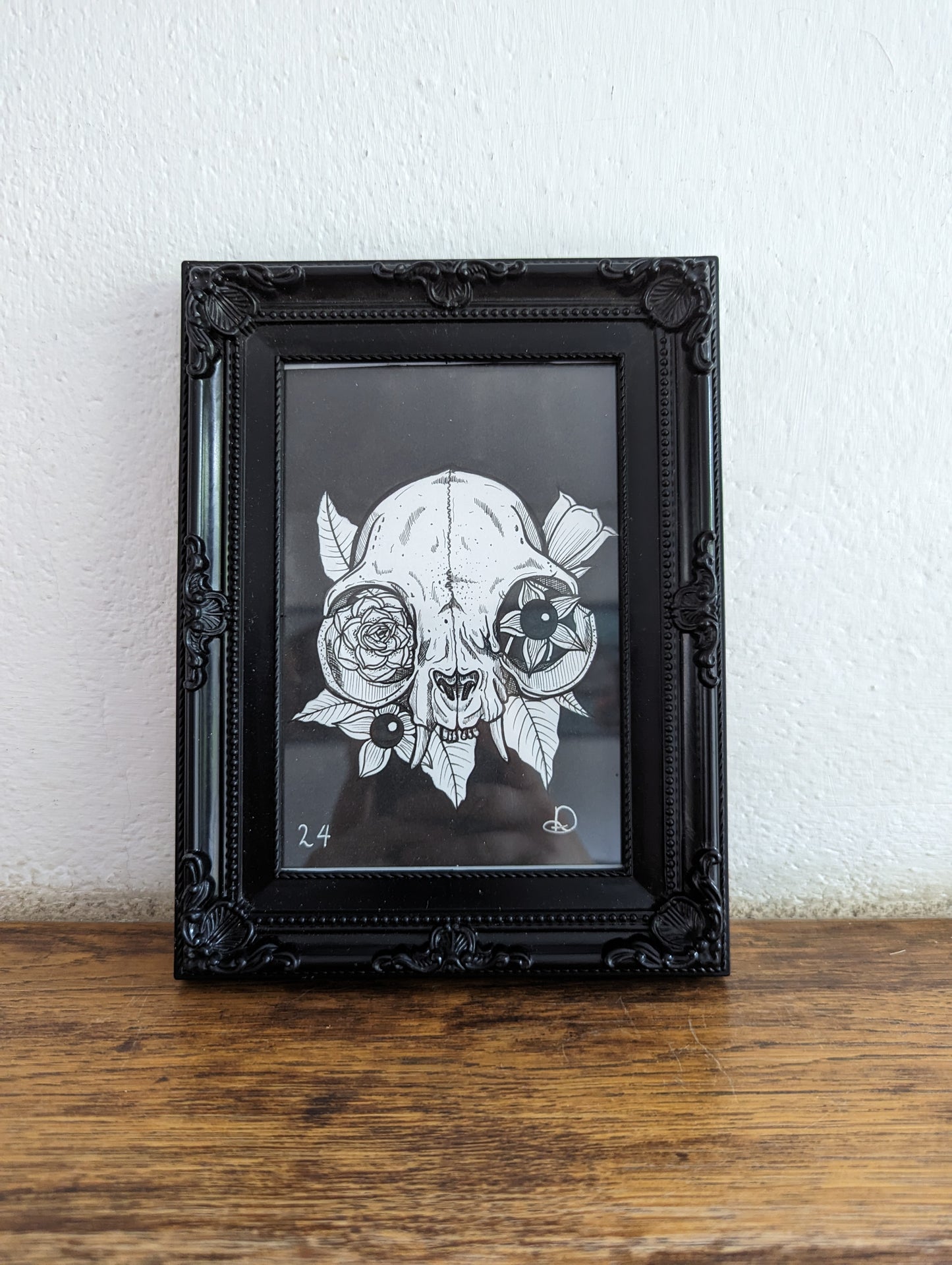 Framed Original Catskull