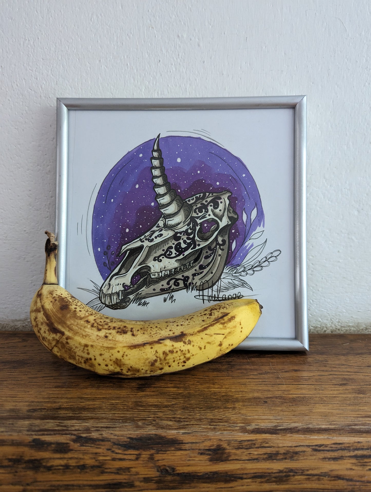 Framed Original Unicornskull