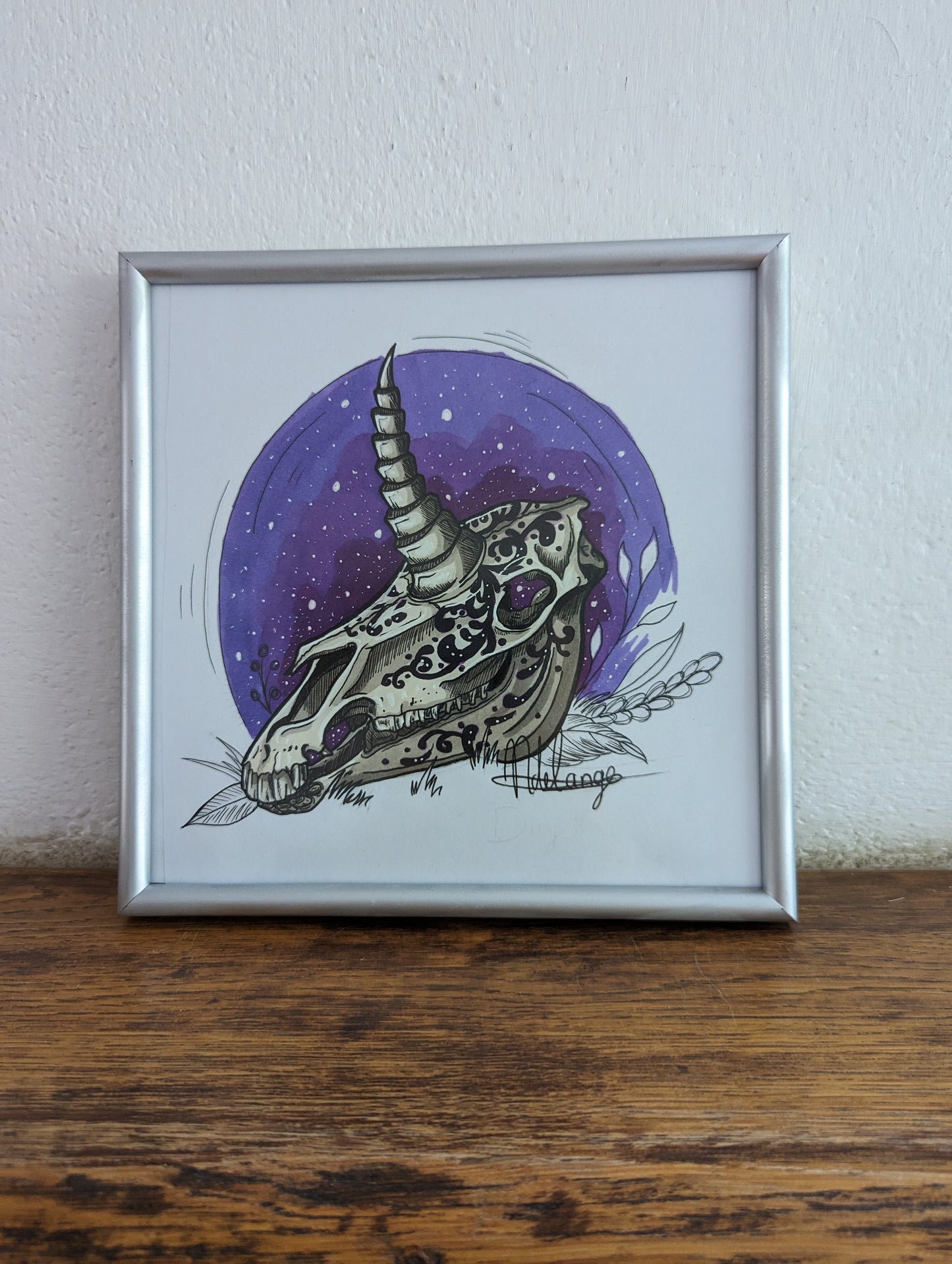 Framed Original Unicornskull