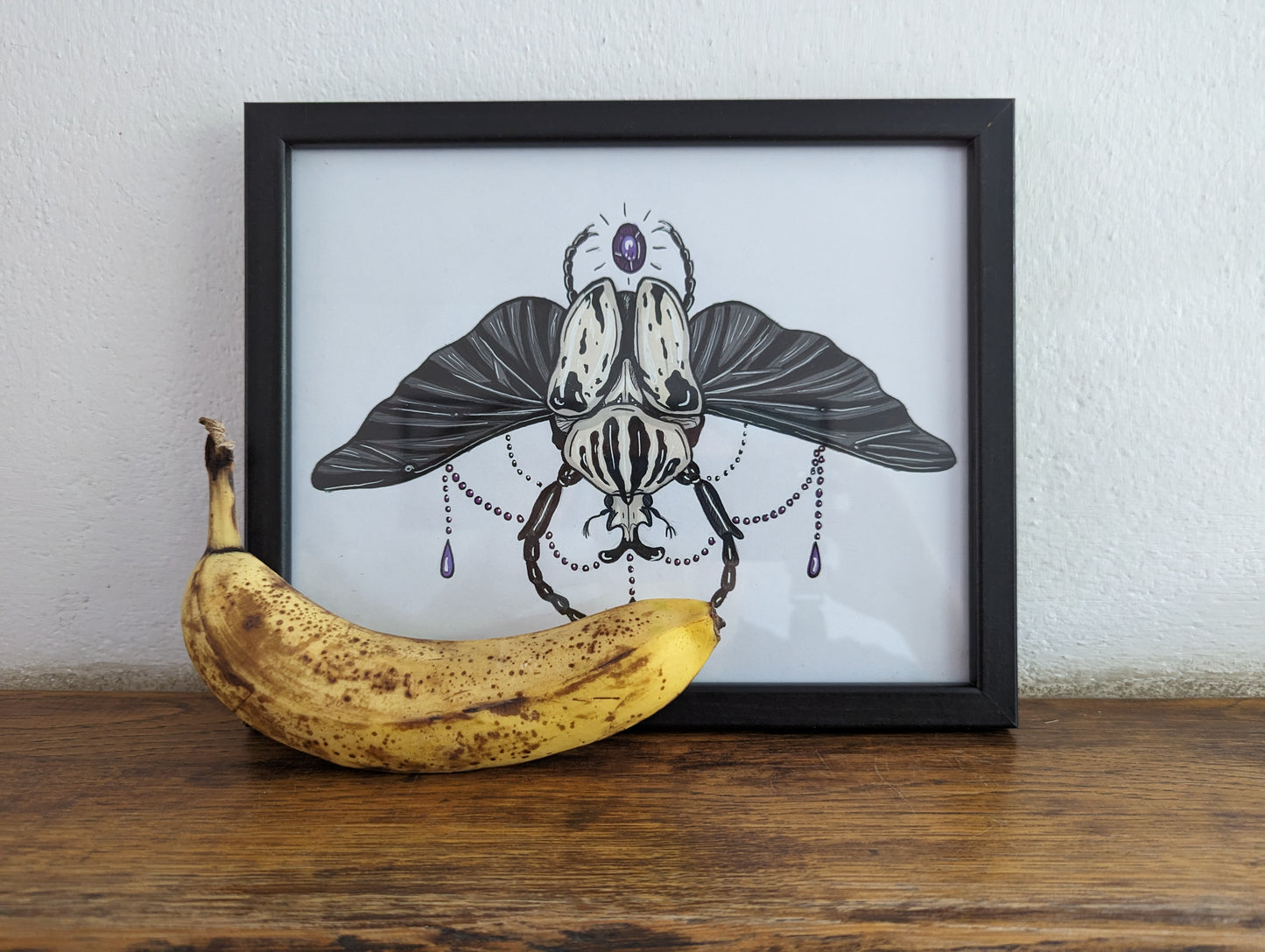 Framed Original Goliath Beetle