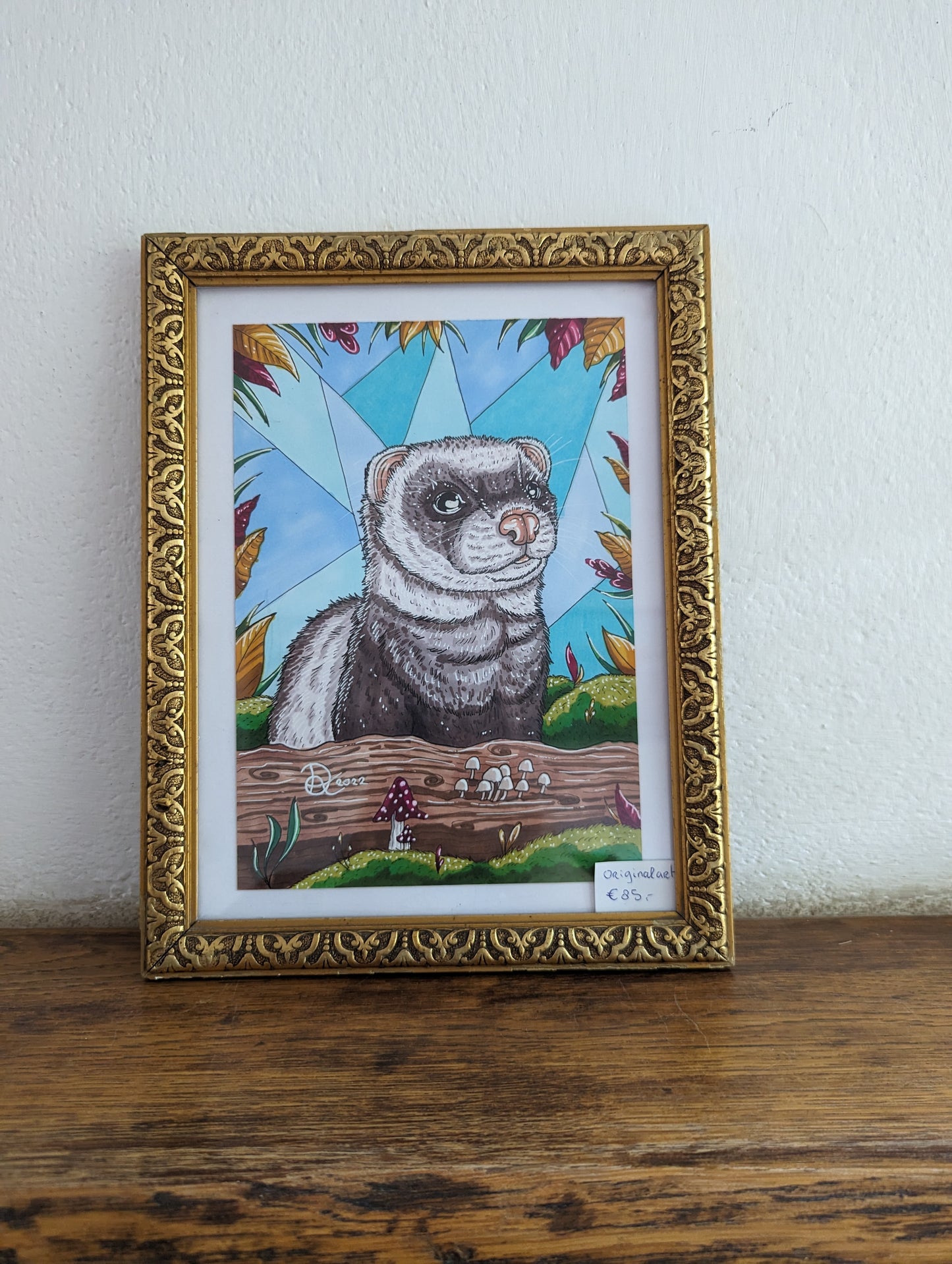 Framed Original Grey Ferret (Pick up preferred)