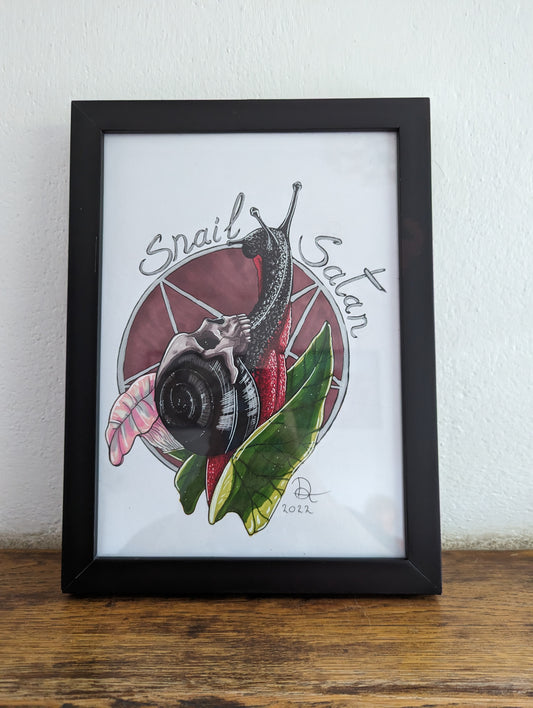 Framed Original Snail Satan