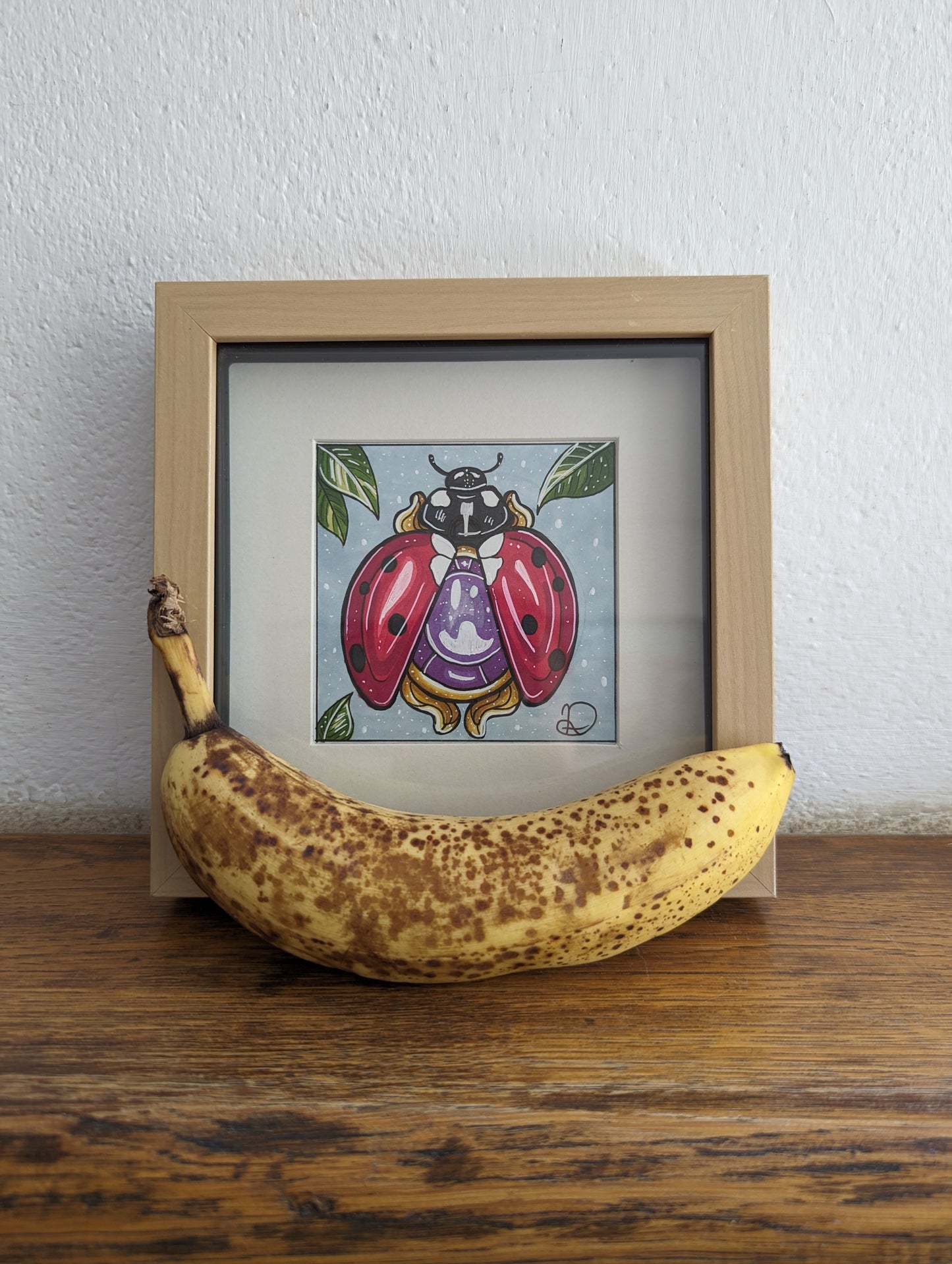 Framed Original Gem Ladybug