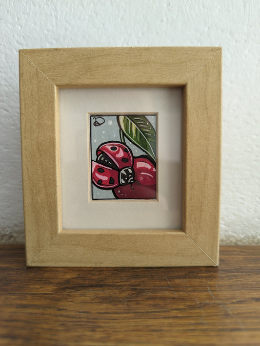 Framed Original Tiny Ladybug