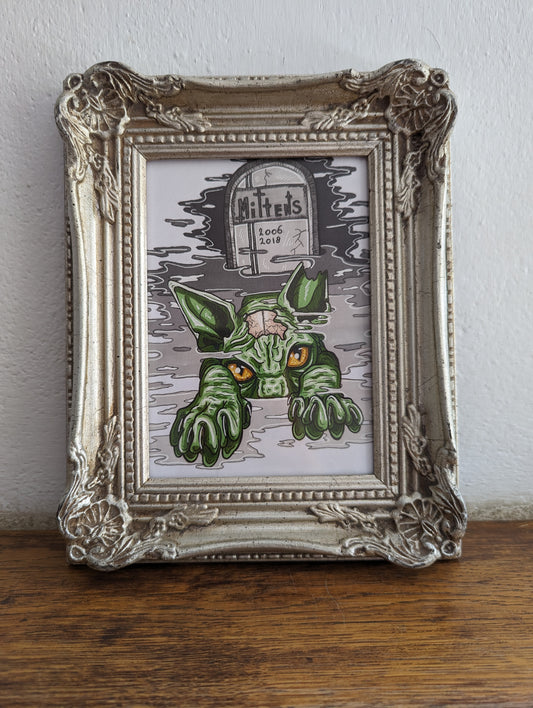 Framed Original Mittens