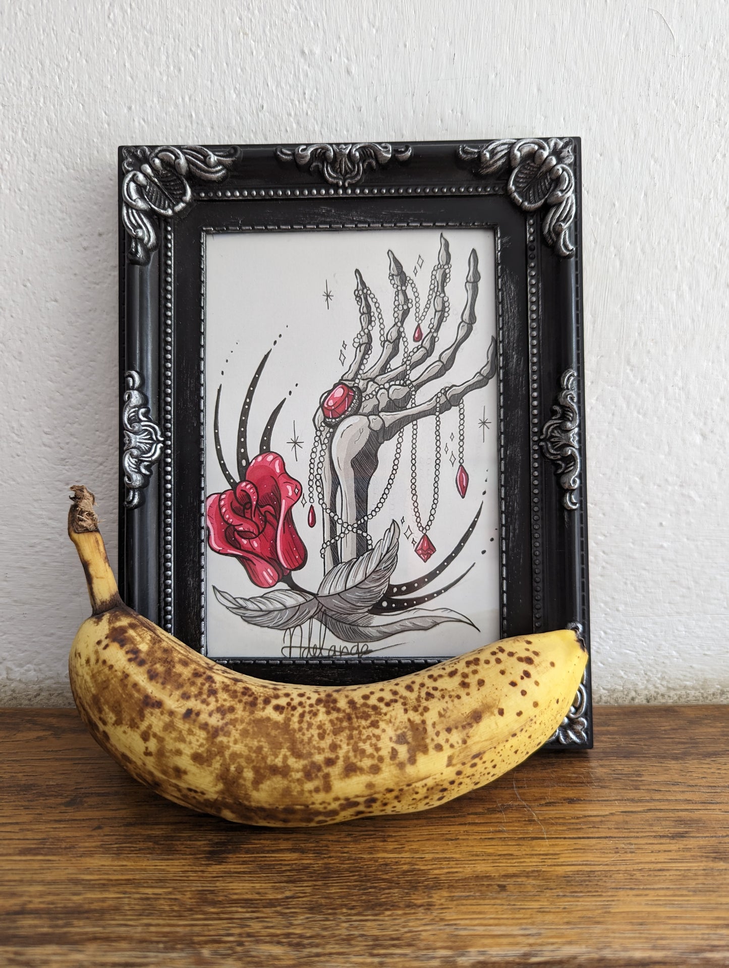 Framed Original Skelehand