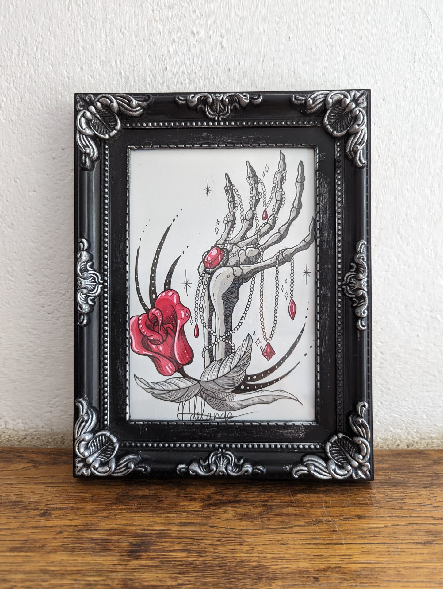 Framed Original Skelehand