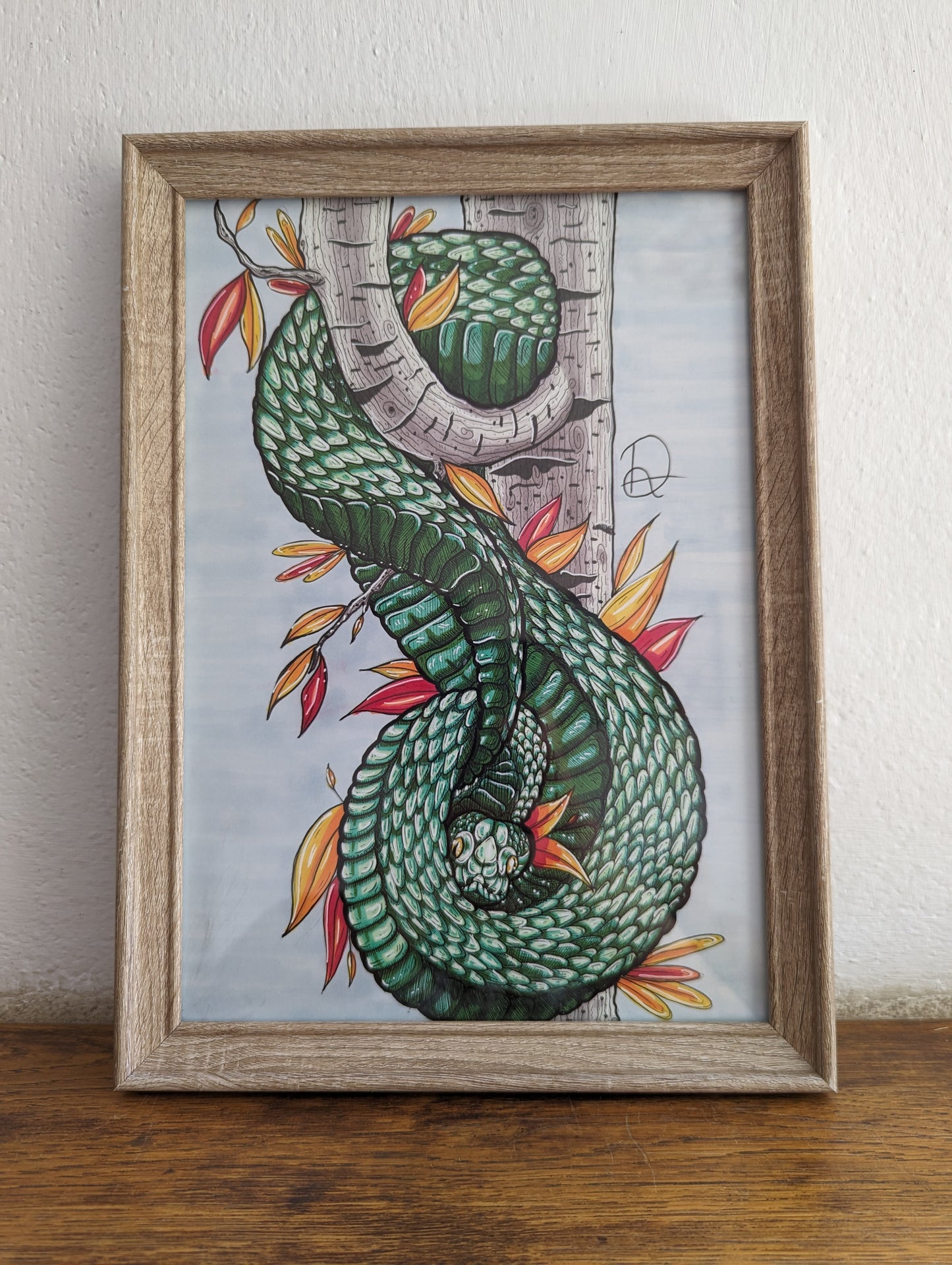 Framed Original Snake