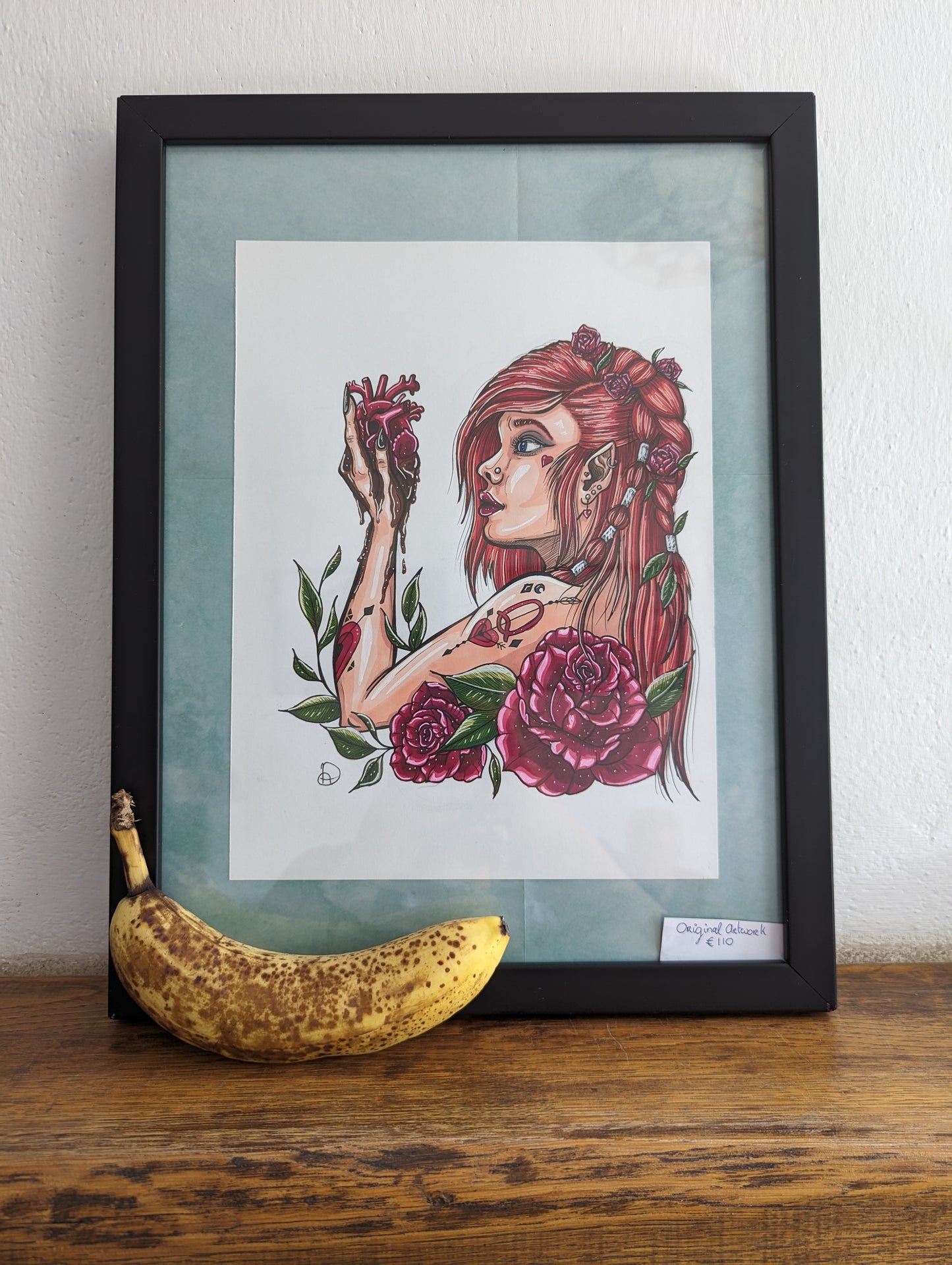 Framed Original Queen of Hearts (No Shipping)