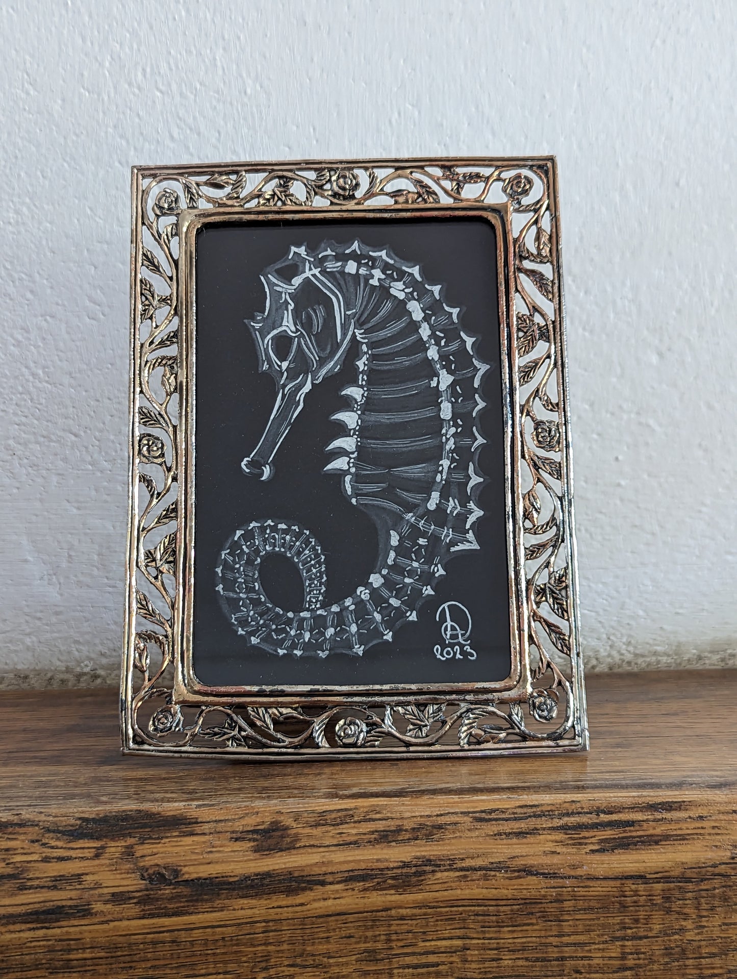 Framed Original X-ray Seahorse