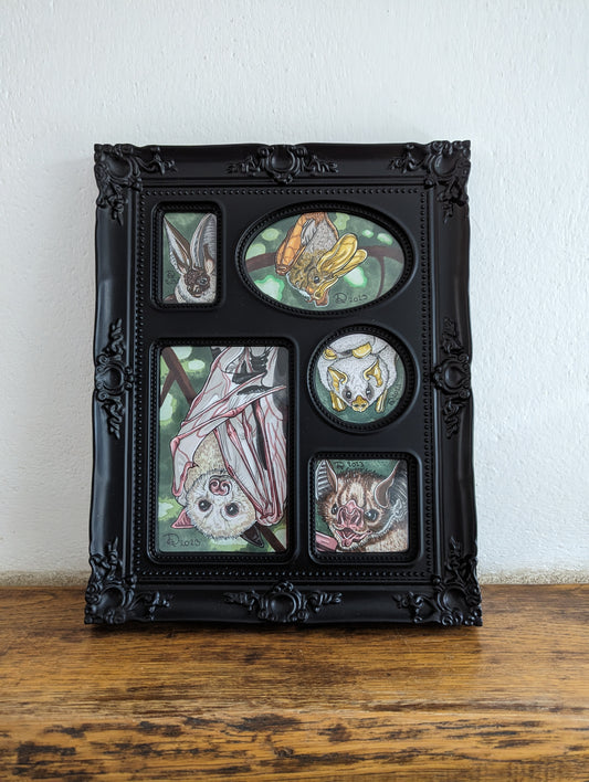 Framed Original Many Bats