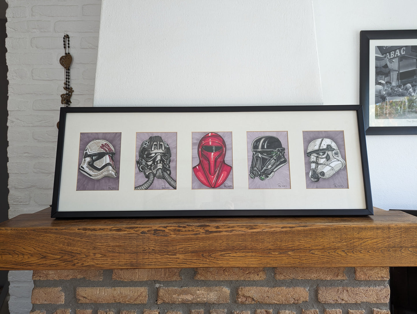 Framed Original Starwars Helmets (No Shipping)