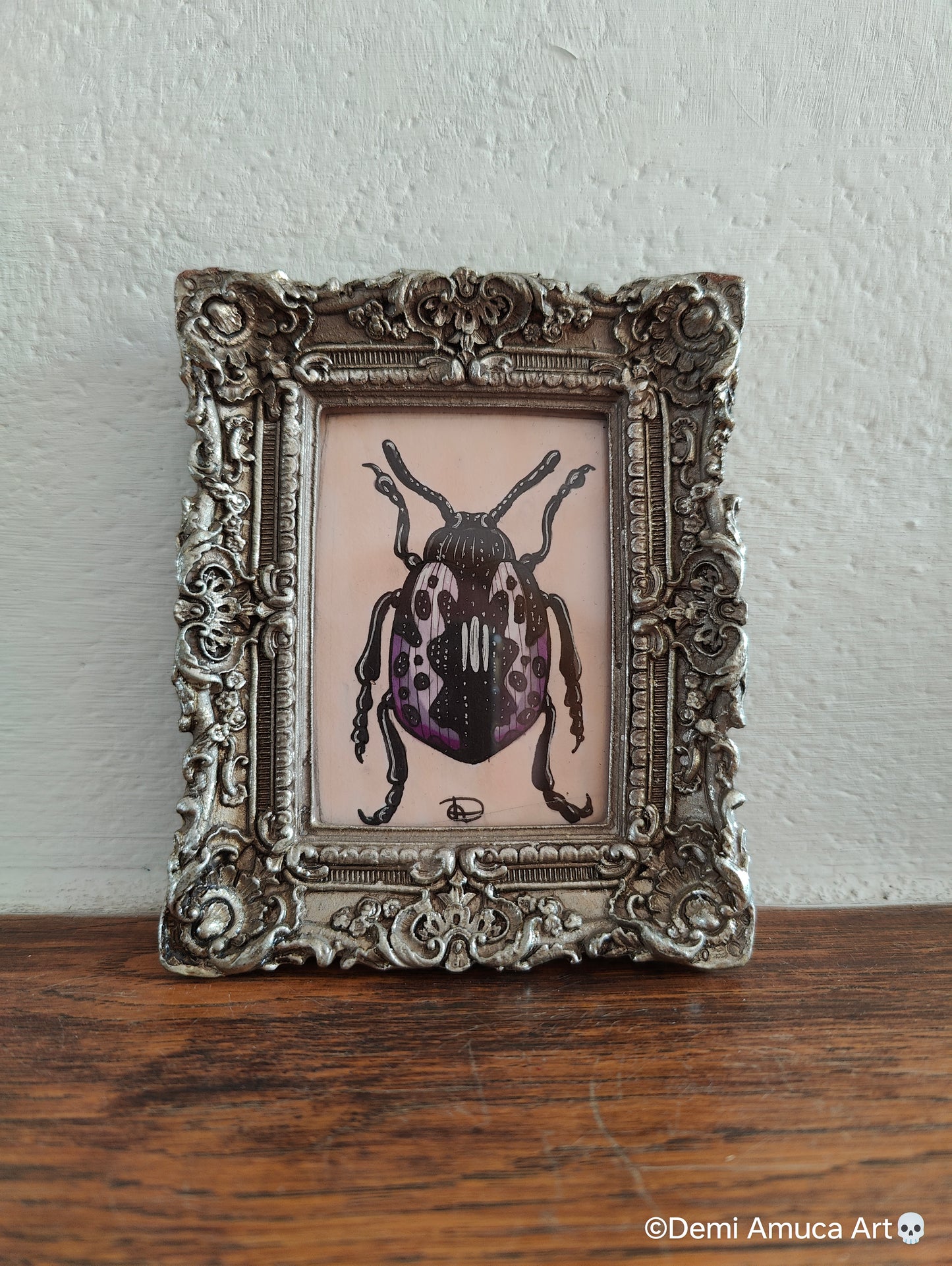 Framed Original Purple Beetle