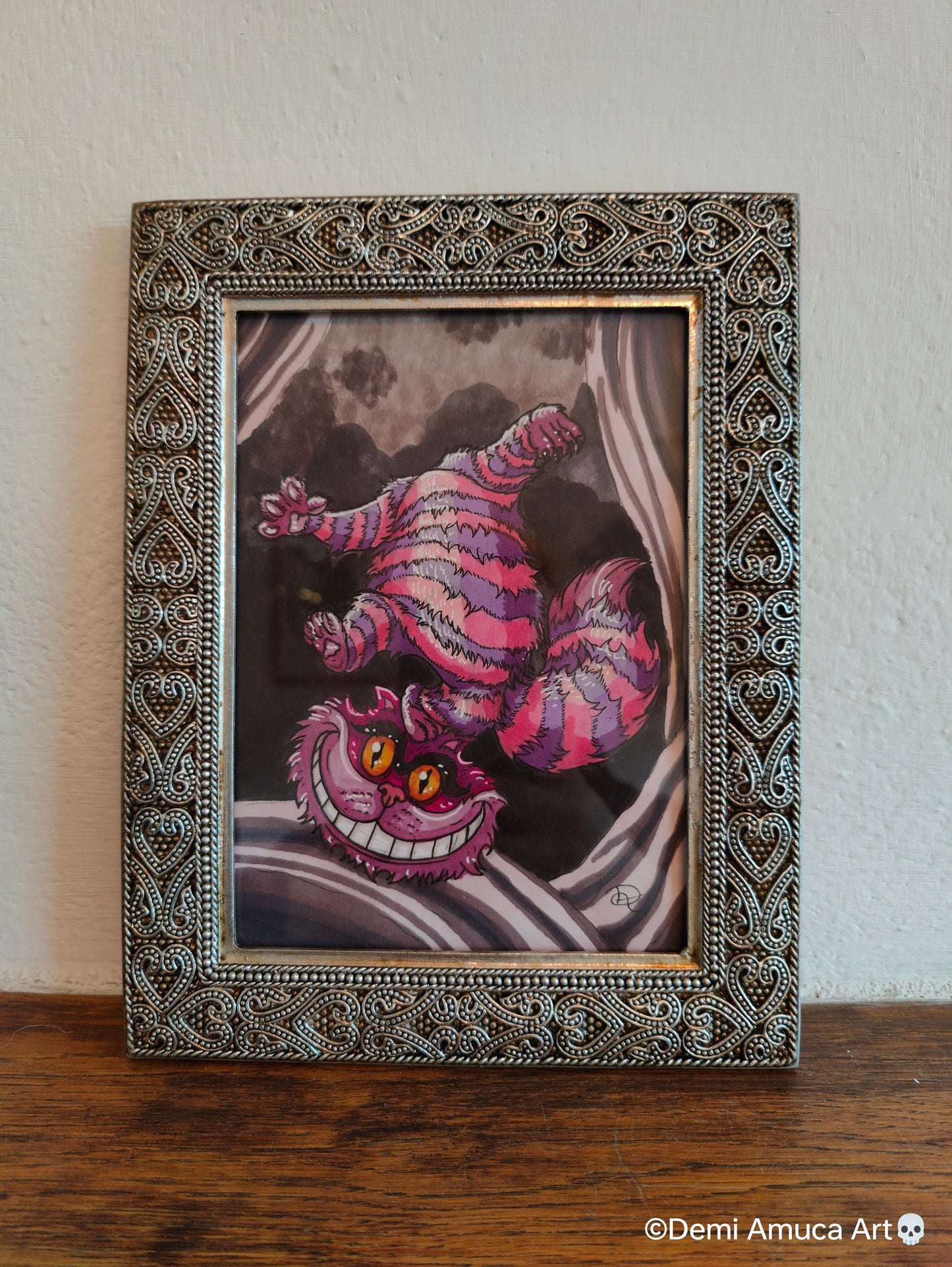 Framed Original Pink Chesirecat