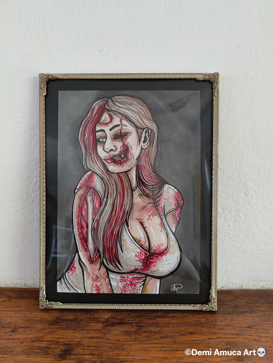 Framed Original: Zombie Girls (2 versions available!)