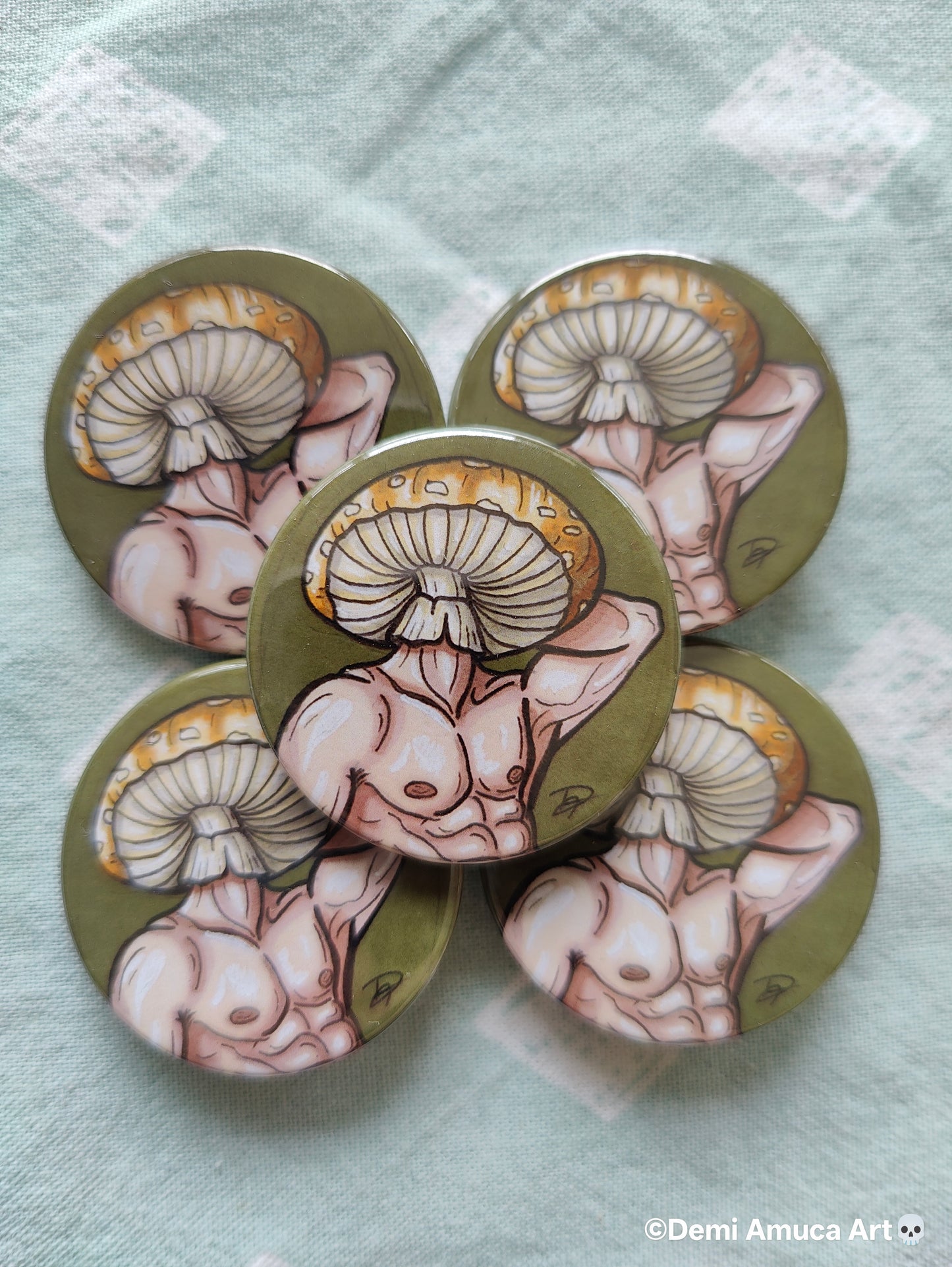 Button pin: Deathcap