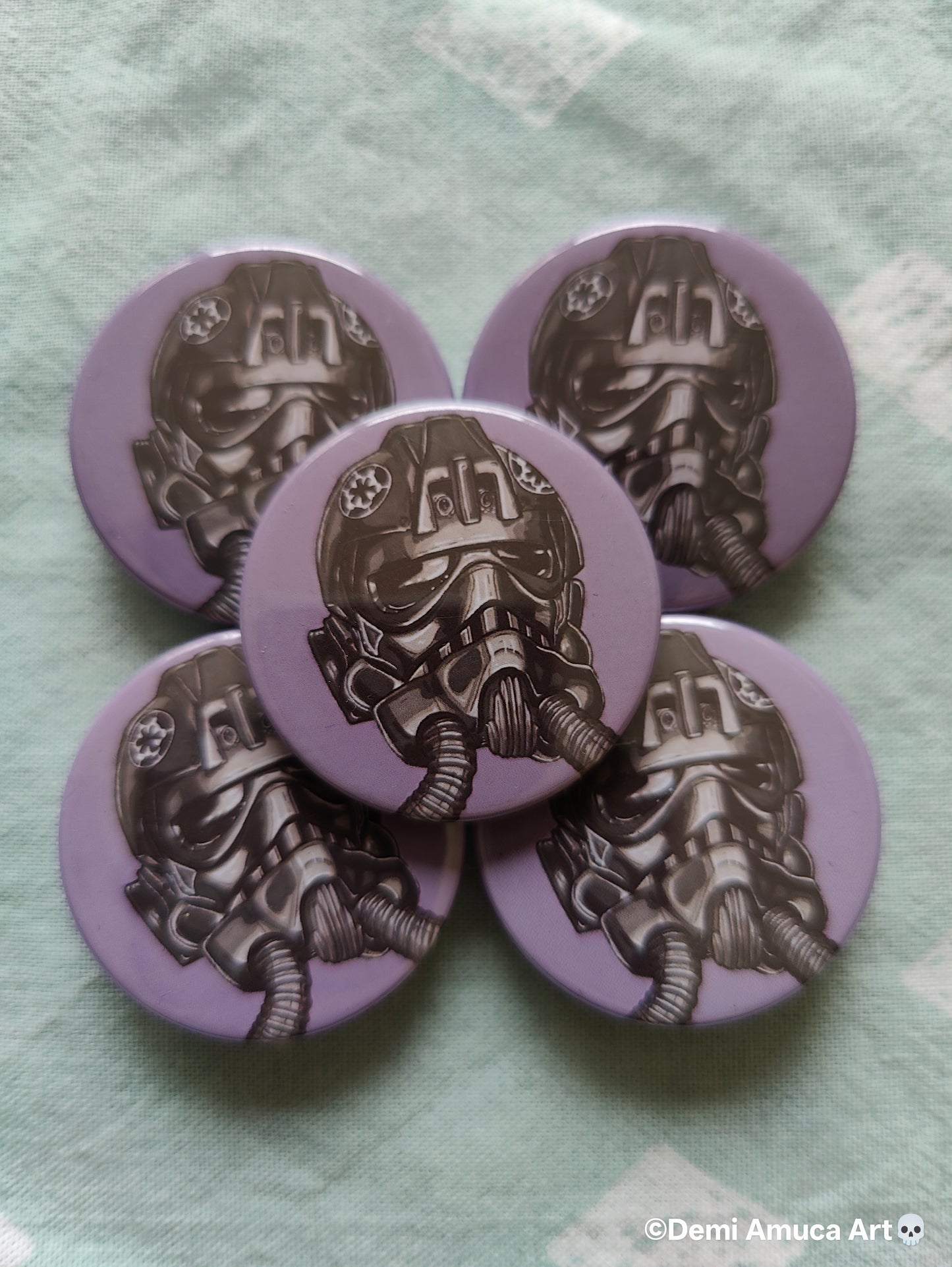 Button pin: Tie fighter pilot